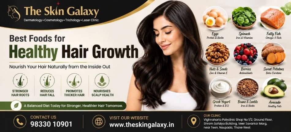 Best Foods for Healthy Hair Growth | The Skin Galaxy