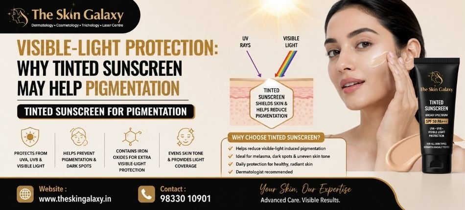 Tinted Sunscreen for Pigmentation | The Skin Galaxy